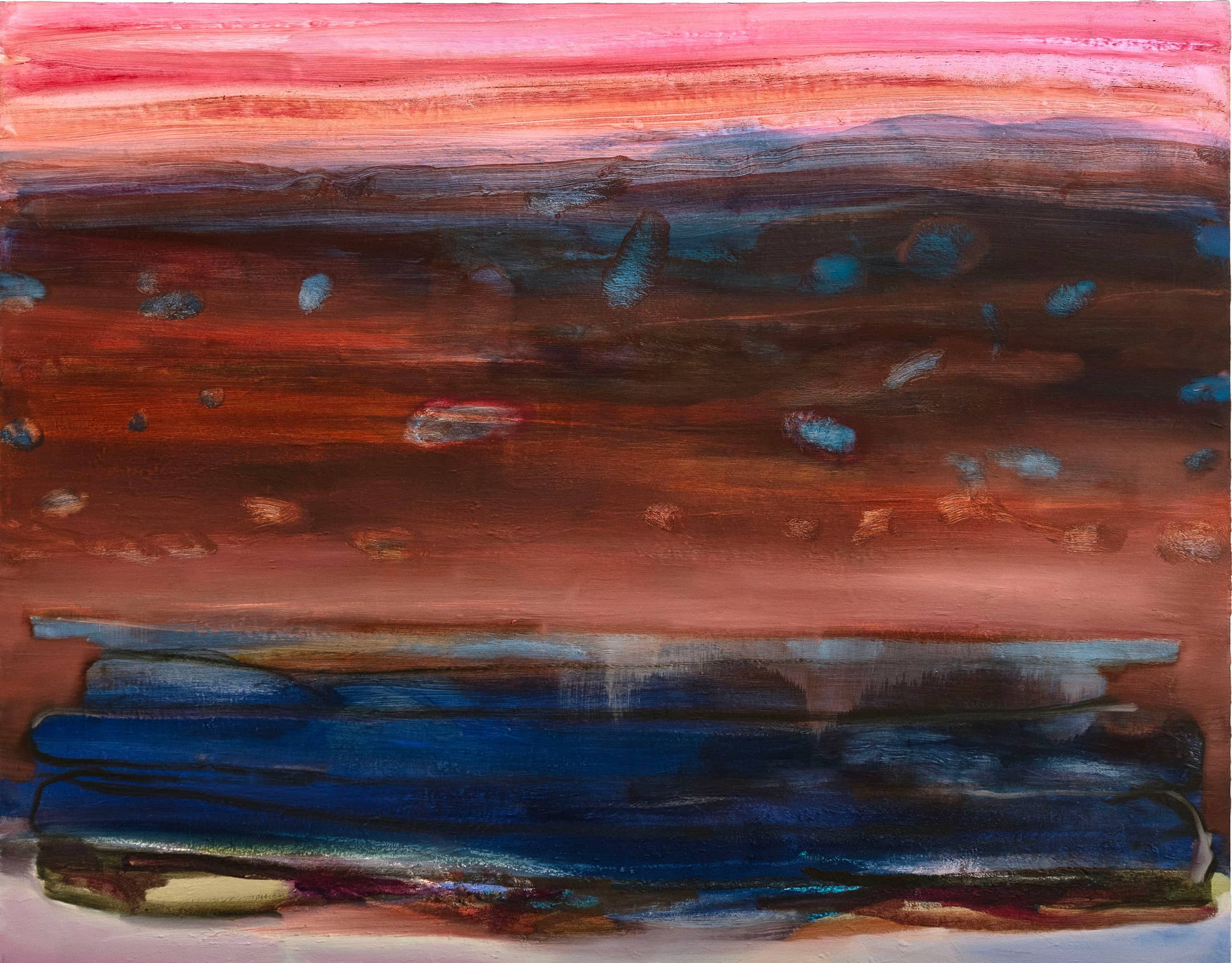 Grumes, huile sur toile, 114 x 146 cm