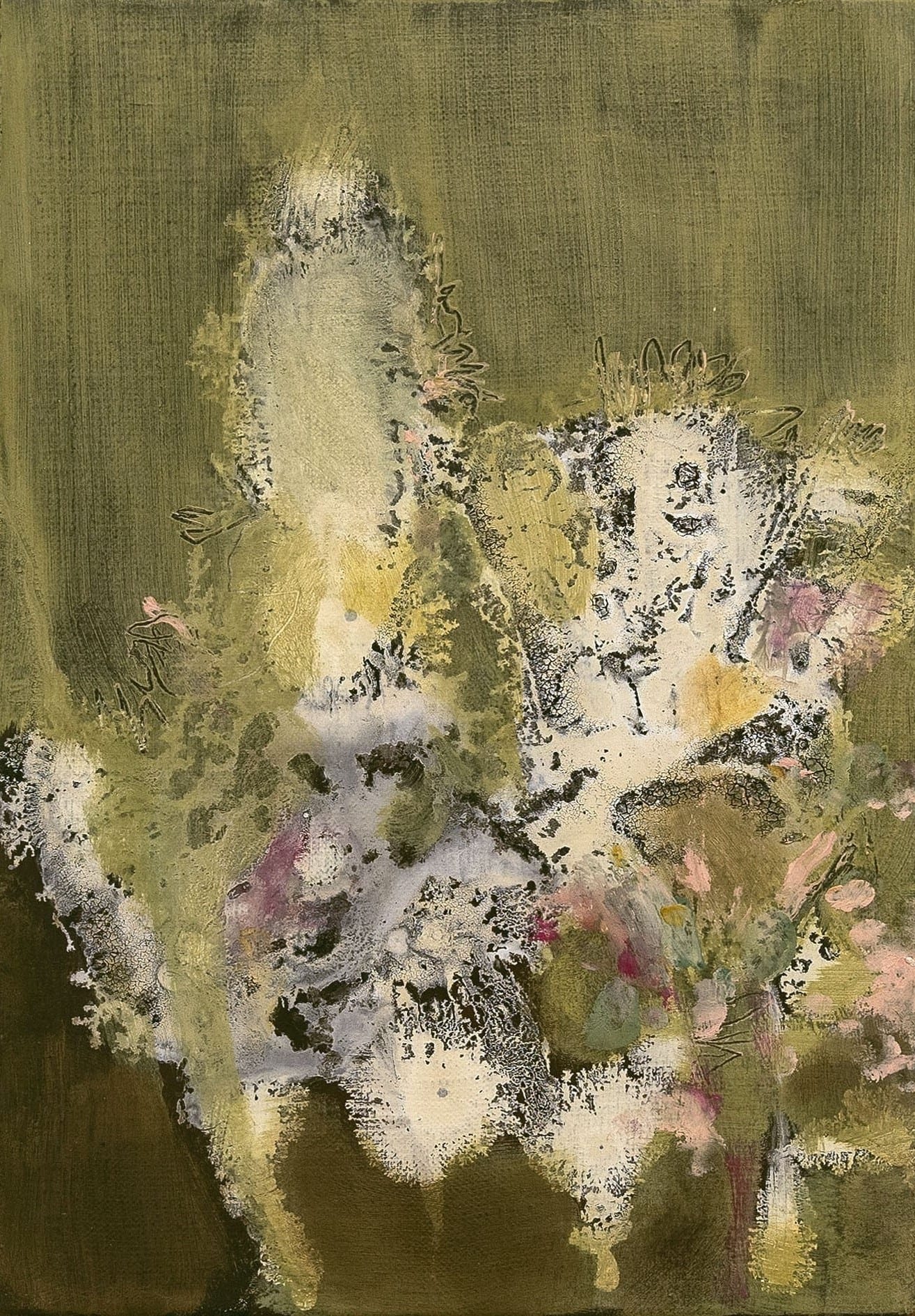 Lichen, huile sur toile, 33 x 24 cm